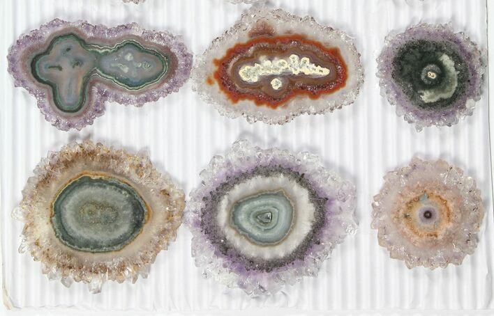 Lot: ~ Amethyst Stalactite Slices ( Pieces) #101736